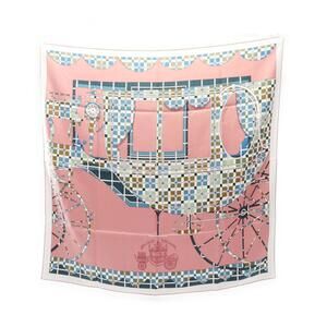 HERMES Authentic Pink Silk Scarf